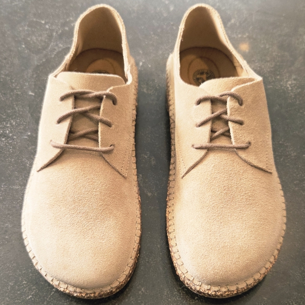 NEW Birkenstock Gary Ginger Suede Lace-Up Shoes, 39 Narrow